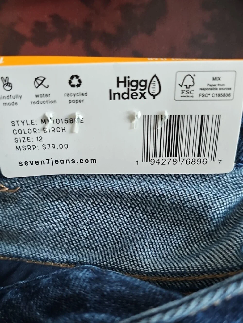Seven7 Slim Straight Jeans - Navy - Picture 2 of 2